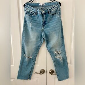 Vervet Stylish Light Blue Distressed Jeans